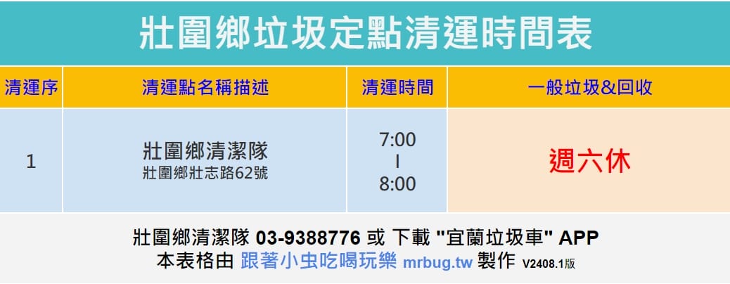 宜蘭人最新垃圾車定點定時清運時間表懶人包出爐了(更新2024/08/15) - 第8張圖 宜蘭人最新垃圾車定點定時清運時間表懶人包出爐了(更新2024/08/15)